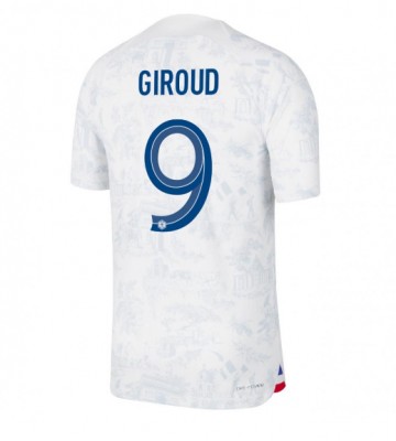 Frankrike Olivier Giroud #9 Bortatröja VM 2022 Kortärmad